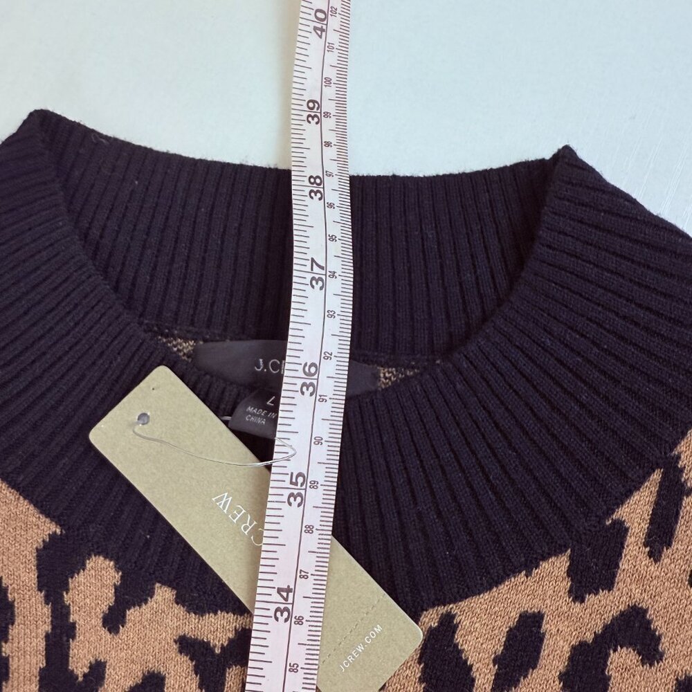 NWT J.Crew Leopard Print Sweater Dress with Pockets – Women’s Large - Picture 14 of 14